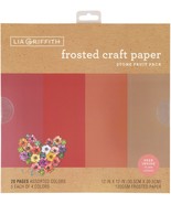 Frosted Craft Tissue Paper 12&quot;X12&quot; 20/Pkg-Stone Fruit-Reds - $404.80 MXN