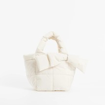 MABULA Winter Nylon Padded Tote Handbag Quilted Feather Down Crossbody B... - £155.66 GBP