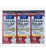 Family Care Nasal Relief Pump Mist Spray .5OZ [ Pack of 3 ] - £6.47 GBP