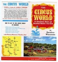 The Circus World Baraboo Wisconsin Brochure 1960-70&#39;s - £10.82 GBP