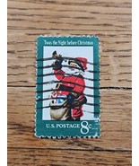 US Stamp &#39;Twas the Night Before Christmas 8c Used Santa Green - $0.99