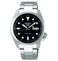 Seiko 5 Sports 40 MM Full Stainless Steel Black Dial Automatic Watch - SRPE55K1 - £148.05 GBP