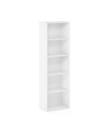 Furinno Luder Bookcase / Book / Storage , 5-Tier, White - £41.83 GBP