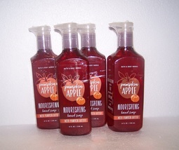 Bath &amp; Body Works Pumpkin Apple Nourishing Hand Soap with Pumpkin Butter 8 oz x4 - £27.59 GBP