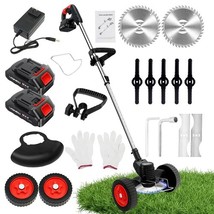 ALSO GO 21V Electric Weed Eater with Wheels,Cordless Battery Weed Wacker... - $5,310.70 MXN