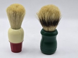 Lot of 2 VTG-Barber Shop Shaving Brush-Green &amp; Red-Yellow - $19.14