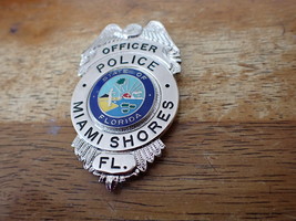 MIAMI FLORIDA SHORES POLICE BADGE  POLICE OFFICER BADGE  BX 13  - £101.63 GBP