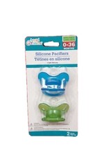 Silicone Pacifiers Infant Baby Boys Girls Angel Of Mine 0-36 Months Blue Green - £11.74 GBP