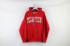 Vtg 90s Mens Large Thrashed Texas Tech University Spell Out Hoodie Sweatshirt - £46.89 GBP