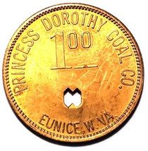 Princess Dorothy Coal Co Eunice West Virginia $1 One Dollar Coal Scrip T... - £15.58 GBP
