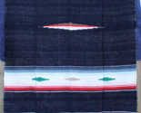 vintage Mexican Blanket LARGE Serape Hand Woven Fringe Vel Mex Southwest - £47.84 GBP