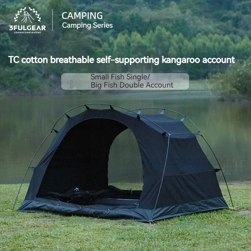 3F UL GEAR UPF50+Outdoor TC Cotton Breathable Kangaro Tent 1-2 People PU3000 - £194.17 GBP+