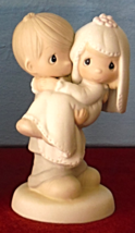 E-9255 Precious Moments BLESS YOU TWO Wedding Figurine Wedding Cake Topper w Box - £26.30 GBP