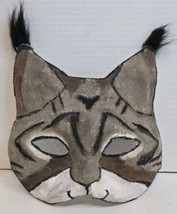 Gray Black Brown White Cat Therian Mask Handmade UnLined With Strap  - £18.92 GBP