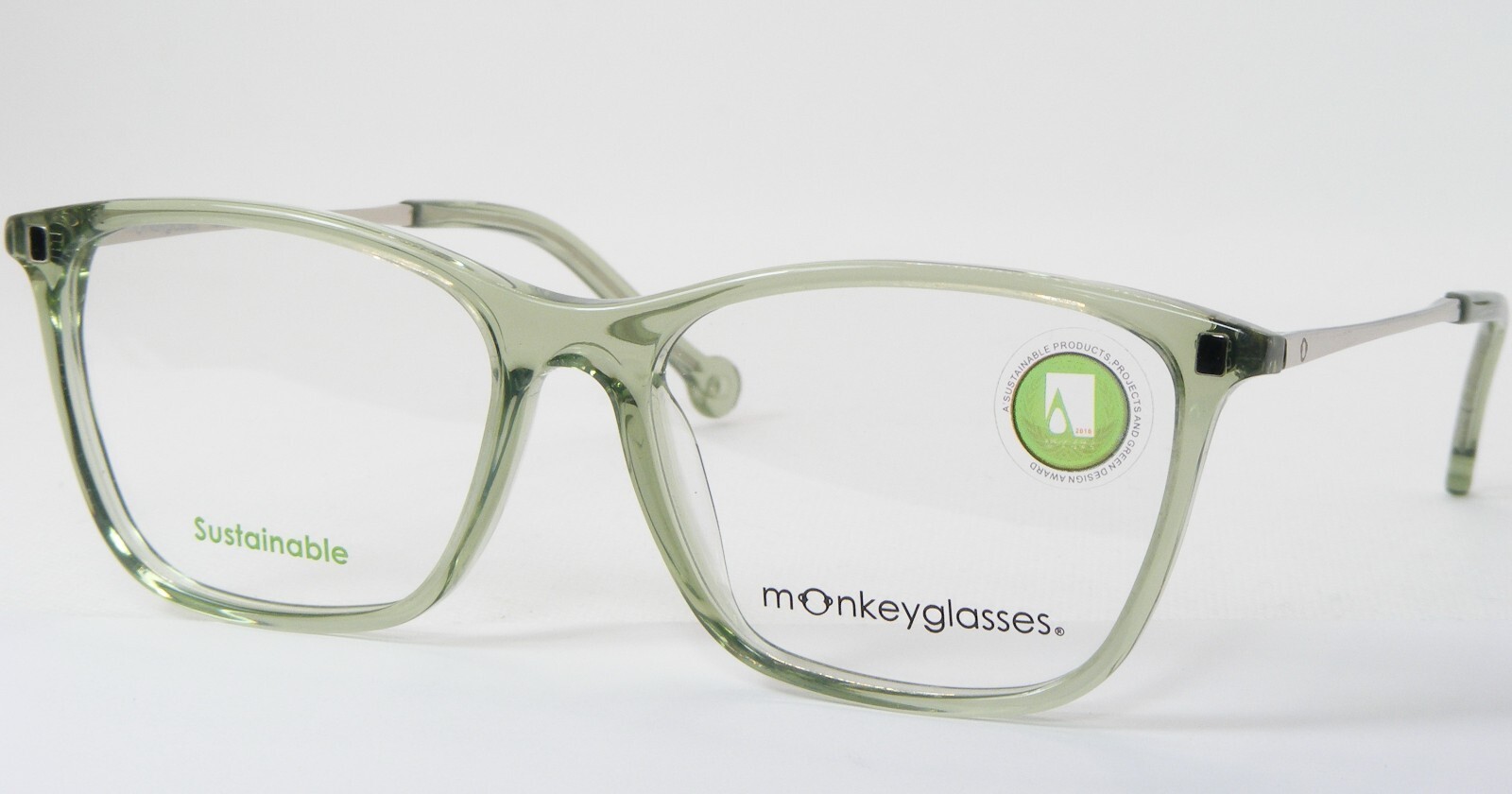 Monkeyglasses Niveau 25 Cristal Verde / Pálido Oro Gafas Mono 54-16-140mm - $96.02