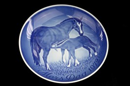 Vintage Bing &amp; Grondahl Mother&#39;s Day Collector Plate 1972 Horses Blue Wh... - £14.75 GBP