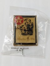 Vtg TEXACO Hat Or Lapel Pin Atlanta 1996 Olympics Firefighter Dalmatian Puppies - £9.37 GBP