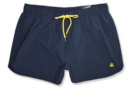 Brooks Brothers Navy Yellow 4&quot; Contrast Pipe Swim Trunk Shorts, XXL 2XL ... - $88.61