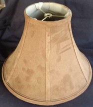 Lovely Warm Brown Microfiber Lamp Shade – Vgc – Gently Used – Soft Warm Light - £23.70 GBP