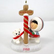 Vtg Hallmark Keepsake Xmas Tree Ornament Frosty Friends 1988 Eskimo North Pole - £39.55 GBP