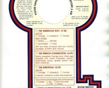 Colony Square Hotel Key Shaped Room Service Door Hangar Menu 1983 Atlanta  - $17.80