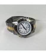 Vintage Timex Indiglo Pull Alarm Men&#39;s Date Stainless Steel Watch Two-Tone - €38,29 EUR