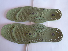 Magnetic Massaging Acupressure Reflexology Shoe Insoles Size 7-8.5 Green 260 - £14.32 GBP