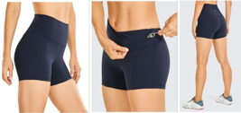 CRZ YOGA Women&#39;s Naked Feeling Biker Shorts - 4&#39;&#39; High R483 - £5.49 GBP