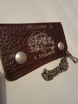 Vintage Leather Wallet With Chain Daddys A Trucker  - $28.42