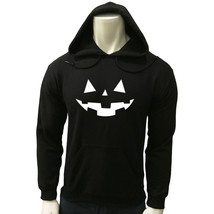 Nwt Halloween Pumpkin Face Scary Dark Horror Graphic Men&#39;s Hoodie Sweatshirt - £17.37 GBP