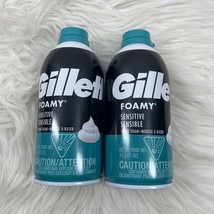 (2) Gillette Foamy Sensitive Sensible Skin Shaving Foam Cream 11 oz - £9.06 GBP
