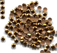 Rhinestuds Faceted Metal 3mm Hot Fix Gold Color 144 Pc 1 Gross - £5.41 GBP