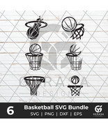 Basketball Outline with Basket SVG Bundle, Basketball Clip Art, Sports S... - $54.63 MXN