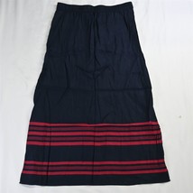 NEW J.Jill Small Navy Blue Red Stripe Linen Pull On Straight Full Length... - £23.52 GBP