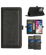 Card Holder Zipper Wallet Leather Case Black For Motorola MOTO G 5G 2023... - $161.33 MXN