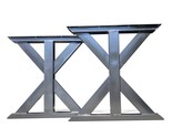 Farmhouse industrial finish trestle metal bench legs steel set of 2 241440 thumb155 crop