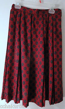 Skirt P6 6 Petite Red Green Blue Pleats COUNTRY SOPHISTICATES by PENDLETON - $22.00
