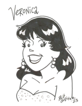 Bill Golliher Signed Original Archie Comics Art Sketch ~ Veronica - £52.50 GBP