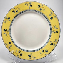 Royal Doulton Blueberry Salad Plate 7.5in Yellow Blue White - $18.00