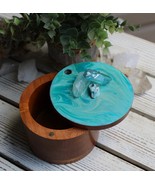 Wood Stash Box Hand Painted - Wooden Storage Box with Crystals - $24.95