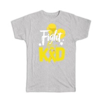 Fight Like A Kid : Gift T-Shirt Childhood Cancer Awareness Support Gold Ribbon S - £19.65 GBP