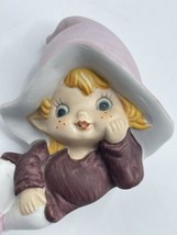 Homco Vintage Sitting Elf Pixie Gnome Ceramic Figurine 5213 - £9.61 GBP