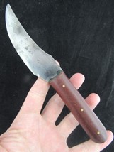 Antique early 1900&#39;s HANDMADE knife wood &amp; brass trailing point OLD &amp; BEAUTIFUL! - £100.01 GBP