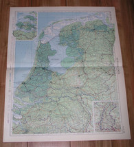 1955 Vintage Map Of Netherlands / Holland / Scale 1:500,000 - £28.33 GBP