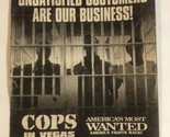 Cops Americas Most Wanted Tv Guide Print Ad Tpa16 - $5.93