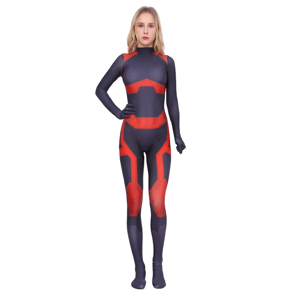 Zawa Knight Adult Women  Game Full Cover Red and Blue Cosplay Costume Spandex Bo - £116.77 GBP