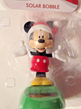 New Disney Santa Mickey Mouse Solar Bobble Head - £16.01 GBP