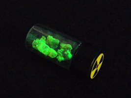 1 Gram Autunite in a Sealed Vial ~ Fluorescent Uranium Ore - $27.00