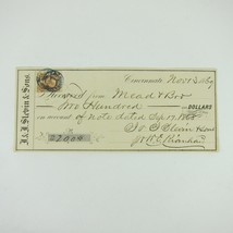 1869 Promissory Note &amp; Revenue Stamp J. &amp; J. Slevin &amp; Sons Cincinnati OH Antique - £15.65 GBP