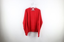 Vtg 90s Streetwear Mens Medium Faded Southwestern Fiesta Knit Sweater Red USA - £35.19 GBP
